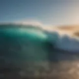 Vibrant waves crashing at a popular surf spot in Kona