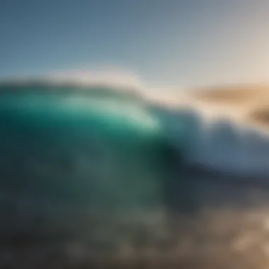 Vibrant waves crashing at a popular surf spot in Kona