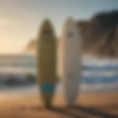 Eco-friendly surfboards emphasizing the industry's commitment to sustainability.