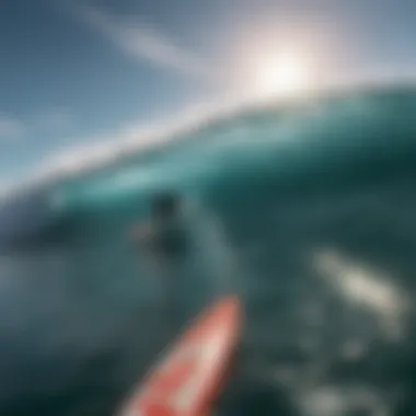 A virtual reality surfboarding experience