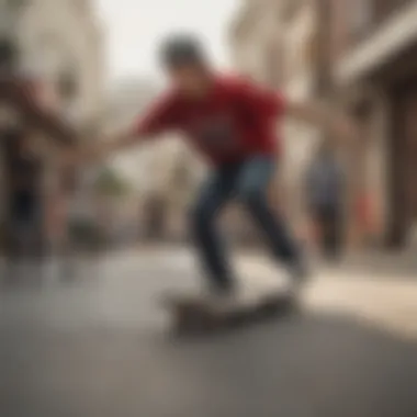 A diverse group of skateboarders sharing tips and techniques in a community setting.