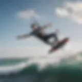 Dynamic kite surfing action showcasing advanced jumps and tricks