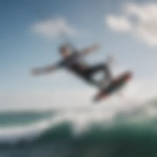 Dynamic kite surfing action showcasing advanced jumps and tricks