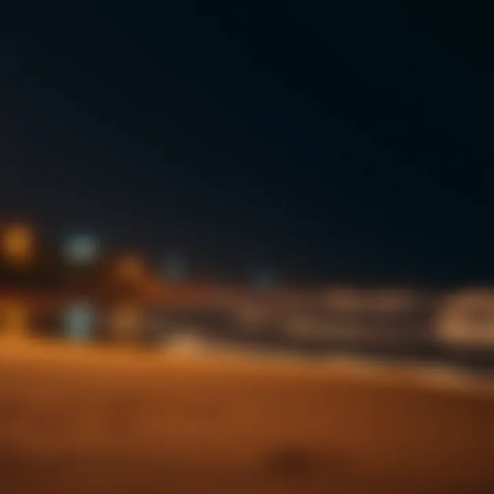 Nighttime beach ambiance
