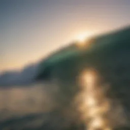 Serene sunrise illuminating ocean waves