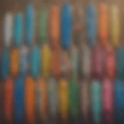 A collection of vibrant plastic cruiser boards showcasing various designs and colors