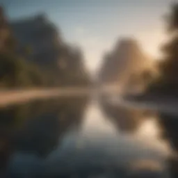 A serene landscape symbolizing tranquility during fasting