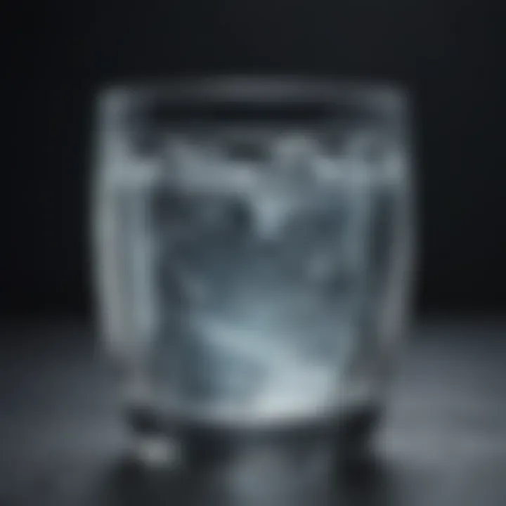 A close-up of a glass of crystal clear water symbolizing hydration