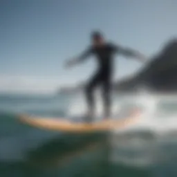 E-foiling Surfboard in Action