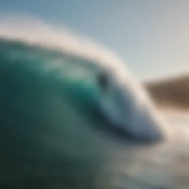 Surfer catching a thrilling wave against the backdrop of Chicama