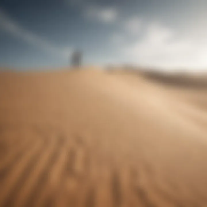 Adventure seeker conquering the vast sand dunes of Peru