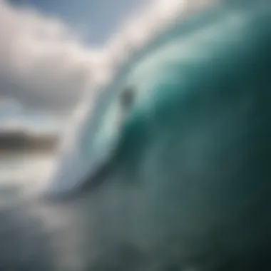 Surfer catching air off a cresting wave