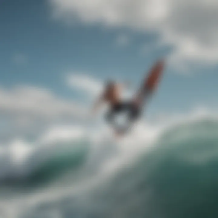 Surfer performing a stylish aerial maneuver