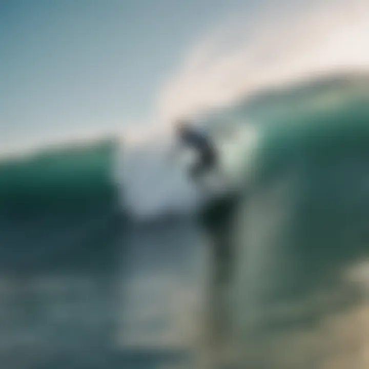 Surfer executing a sharp cutback turn