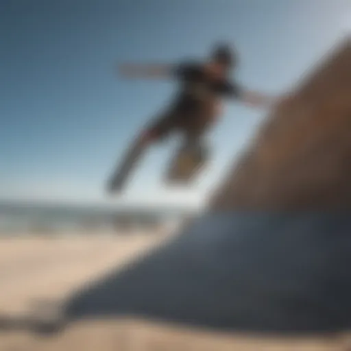 Elevated Skater Performing a Gravity-Defying Trick