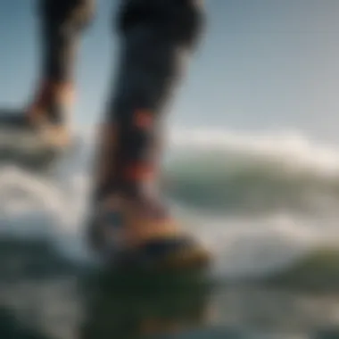 Enhanced safety features in kiteboard boots