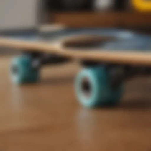 Close-up view of longboard spacers highlighting their design and functionality