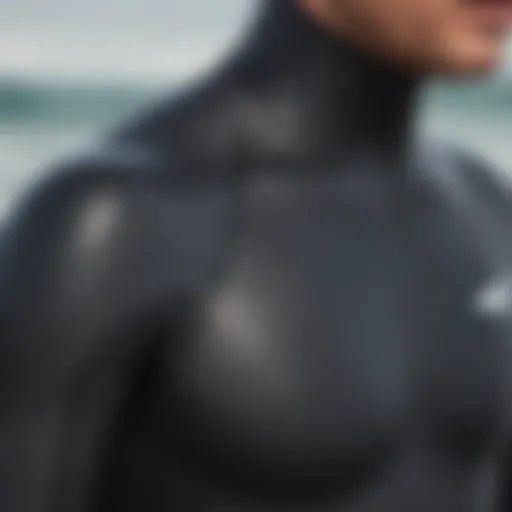 Close-up of high-performance wetsuit material showcasing its flexibility and durability.