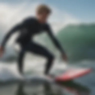 Surfer in action wearing a pro limit wetsuit, capturing the essence of performance in the waves.