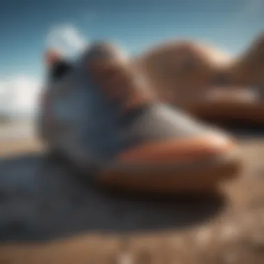 Detailed view of the materials used in reef shoes