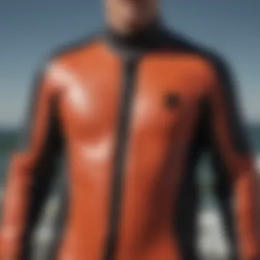 Close-up of materials used in drysuits and wetsuits illustrating their texture and durability.