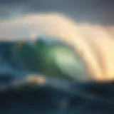 Dynamic waves crashing on the North Shore