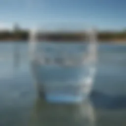 A refreshing glass of clear water representing hydration during fasting.