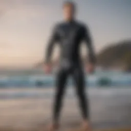 Detailed wetsuit size chart showcasing various fit metrics