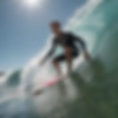 A surfer navigating through a barrel with precision