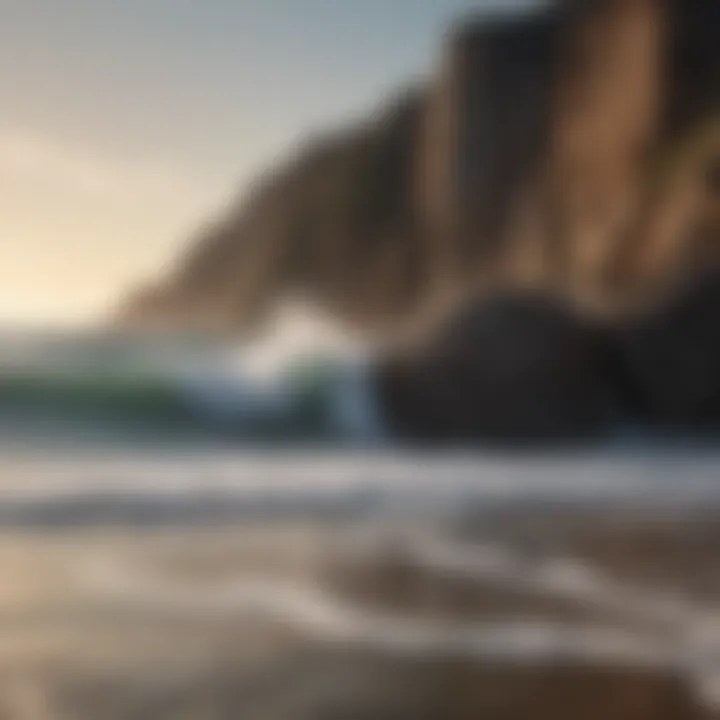 Rocky Coastline Surfing