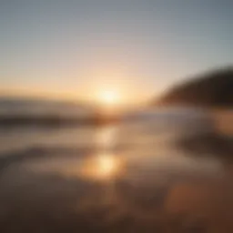 Sunset over a serene beach