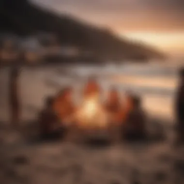 Beach Bonfire Gathering