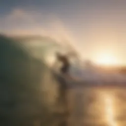 Surfing at Sunset