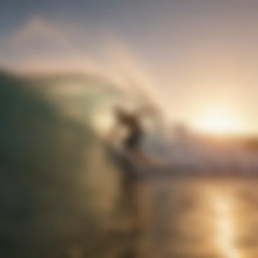 Surfing at Sunset