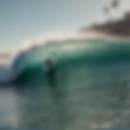 A surfer riding a wave at a popular Ventura surf break