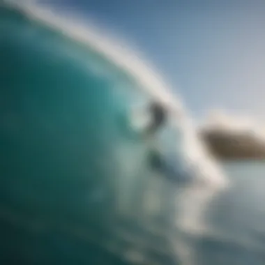 A professional surfer riding a wave at Waikiki