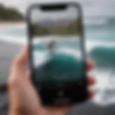 Surf Report on Your Device Detailed surf report displayed on a smartphone screen