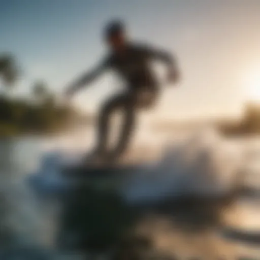 Wakeboard on Water Surface