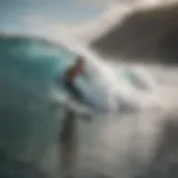 Surfer checking wave conditions using a wave watch