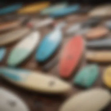 An infographic detailing different surfboard materials and their benefits.