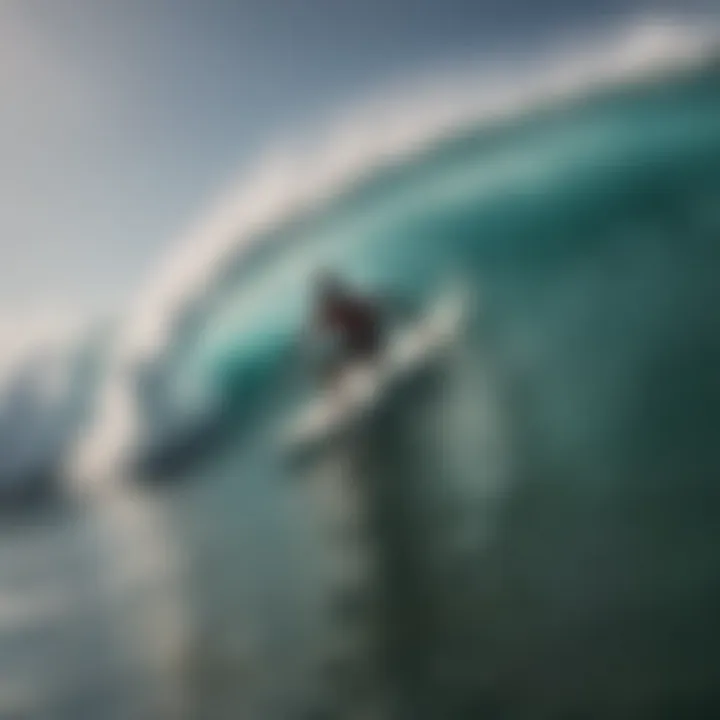 A surfer riding a wave, demonstrating the importance of board selection.