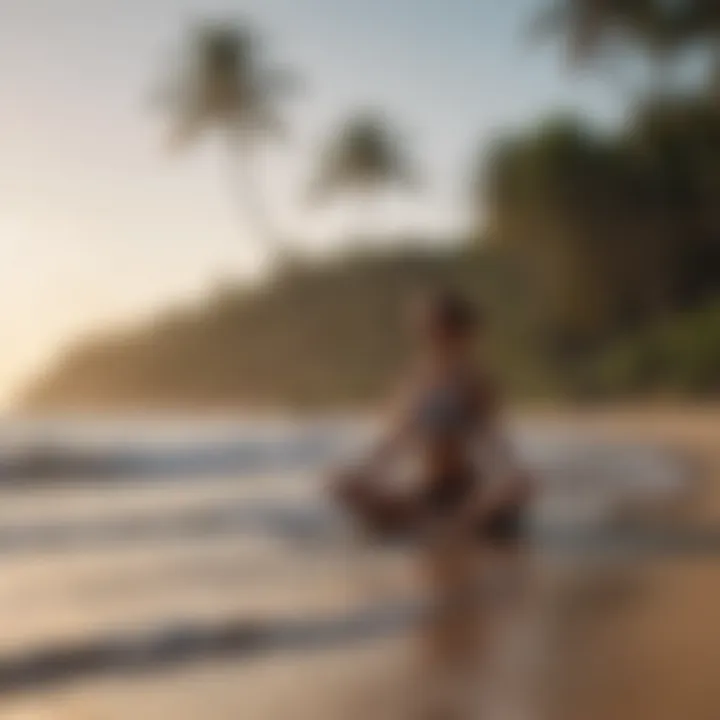 Yoga session by the ocean at Dreamsea Surf Camp Nicaragua