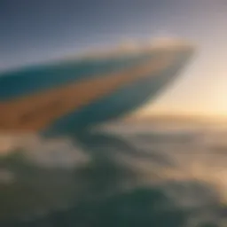 Detailed view of the Zap Medium Wedge Skimboard showcasing its sleek design